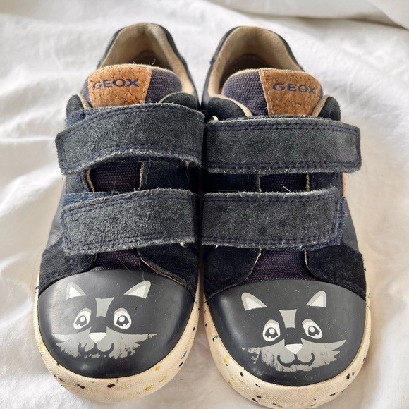 Geox Kids' Navy and Tan Cat Sneakers - Picture 3 of 6